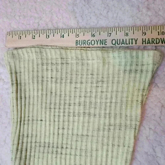 Monrow Pants Womens Small Green Marled Ribbed Flared Stretch Pull On Athleisure - Picture 7 of 13